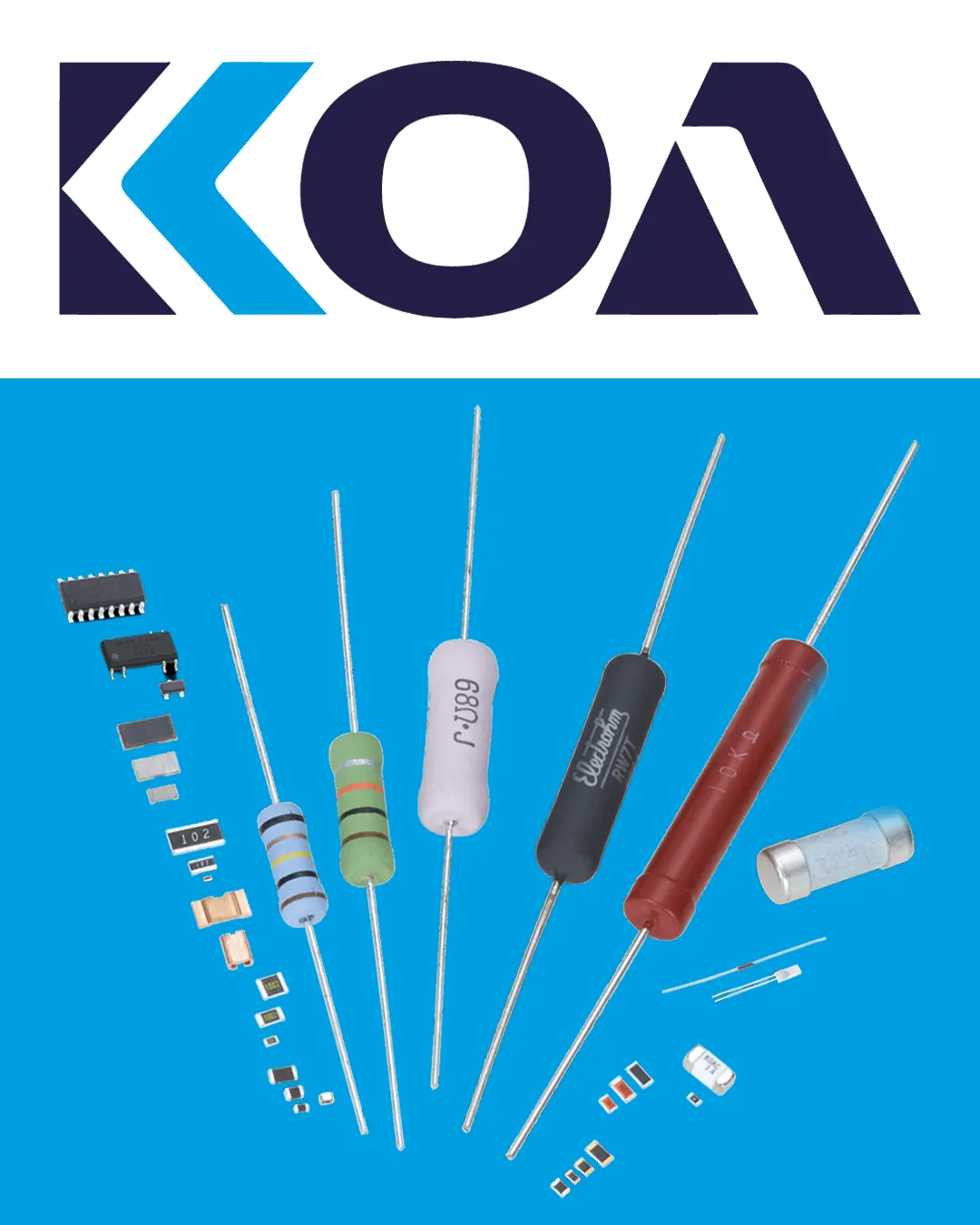 Diverse Widerstände und Bauteile von KOA Europe